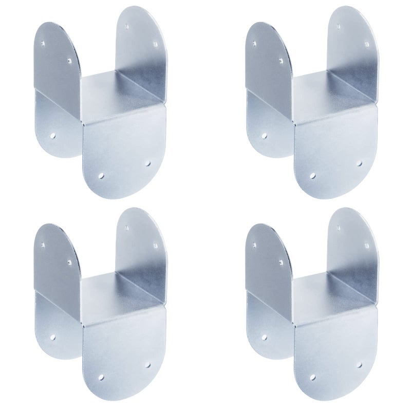 GBGS 4 Pcs 4x4 Post Caps Tie Bracket, 14 Gauge Post Base Steel Post Anchor Connector Steel Mounting Brackets Support for Post to Wood Deck - Image 3